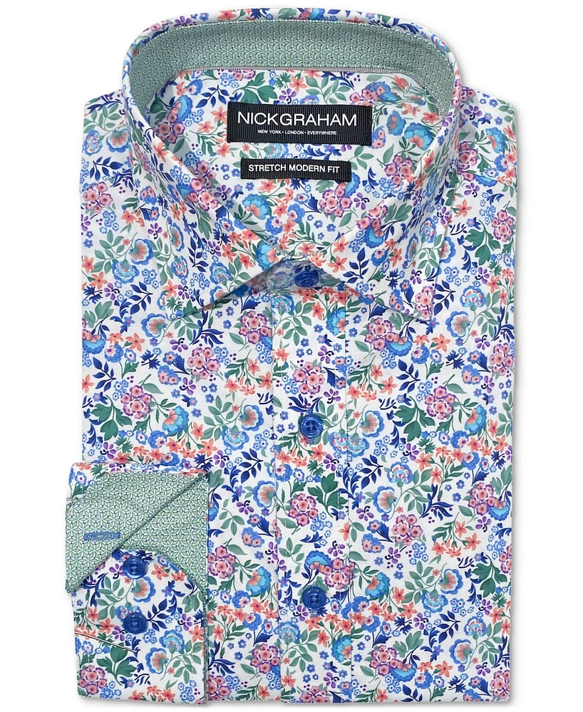 Nick Graham Men's Botanical Floral Dress Shirt