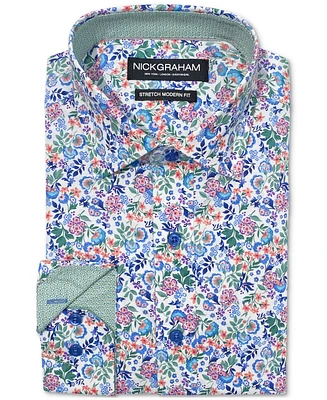 Nick Graham Men's Botanical Floral Dress Shirt