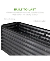 Best Choice Products 8x2x2ft Outdoor Metal Raised Garden Bed, Planter Box for Vegetables, Flowers