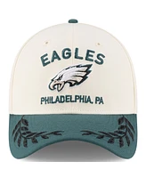 New Era Men's Cream/Green Philadelphia Eagles 2025 Nfl Draft 39THIRTY Flex Hat