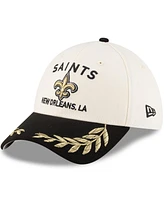 New Era Men's Cream/Black Orleans Saints 2025 Nfl Draft 39THIRTY Flex Hat