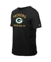 New Era Men's Black Green Bay Packers 2025 Nfl Draft T-Shirt
