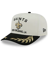 New Era Men's Cream/Black New Orleans Saints 2025 Nfl Draft A-Frame 9FIFTY Snapback Hat
