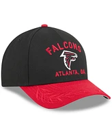 New Era Men's Black/Red Atlanta Falcons 2025 Nfl Draft 9FORTY A-Frame M-Crown Adjustable Hat