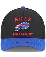 New Era Men's Black/Royal Buffalo Bills 2025 Nfl Draft 9FORTY A-Frame M-Crown Adjustable Hat