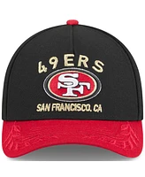 New Era Men's Black/Scarlet San Francisco 49ers 2025 Nfl Draft 9FORTY A-Frame M-Crown Adjustable Hat