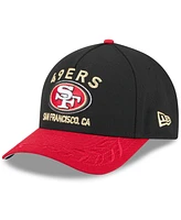 New Era Men's Black/Scarlet San Francisco 49ers 2025 Nfl Draft 9FORTY A-Frame M-Crown Adjustable Hat