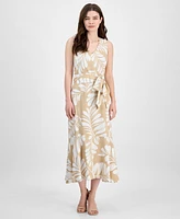 Anne Klein Women's Printed Open-Back Midi Dress