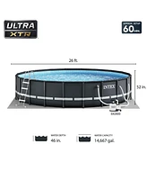 Intex 26ft x 52in Above Ground Pool w/ Inflatable Loungers and Floating Cooler