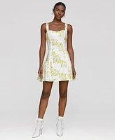 Avec Les Filles Women's Printed Sleeveless Mini Dress