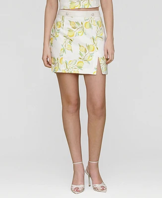 Avec Les Filles Women's Side-Slit Miniskirt