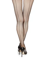 MeMoi Women's Sexy Backseam Nylon Fishnet Tights Mo-337
