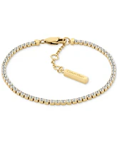 Calvin Klein Stainless Steel 3-Pc. Set Crystal Mixed Chain Bracelets