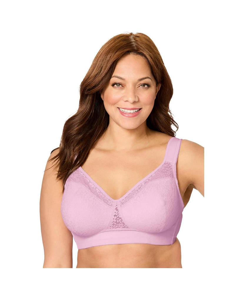Comfort Choice Plus Full Coverage Lace Overlay Bra