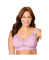 Comfort Choice Plus Full Coverage Lace Overlay Bra