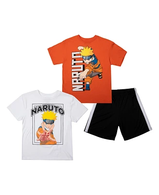 Naruto Boys 3-Pack Set - Includes Two Tees and Mesh Shorts-xxl