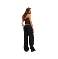 Cotton On Women's Elle Linen Wide Leg Suiting Pant