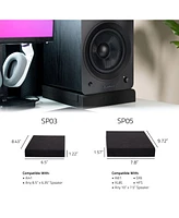 Fluance High Density Acoustic Foam Isolation Pads for Bookshelf Speakers and Studio Monitors, 10" x 7.5", Improved Sound, Vibration Damping, Multiple