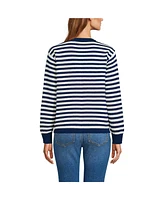 Lands' End Women's Drifter Jacquard Crew Neck Sweater