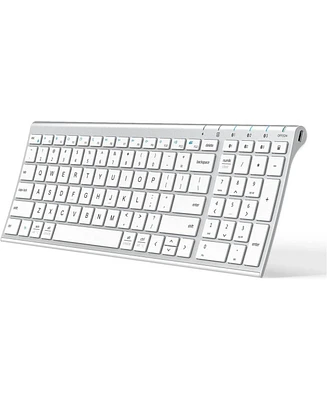 BK10 Bluetooth Keyboard, Wireless Bluetooth Keyboard, Rechargeable Bluetooth 5.1 Multi Device Keyboard