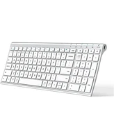 BK10 Bluetooth Keyboard, Wireless Bluetooth Keyboard, Rechargeable Bluetooth 5.1 Multi Device Keyboard