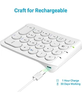 Number Pad, KP08 Bluetooth Number Pad, Ultra Slim and Lightweight