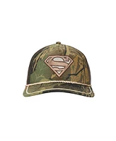 Dc Comics Men's Superman Embroidered Logo Adult Camouflage Retro Trucker Hat