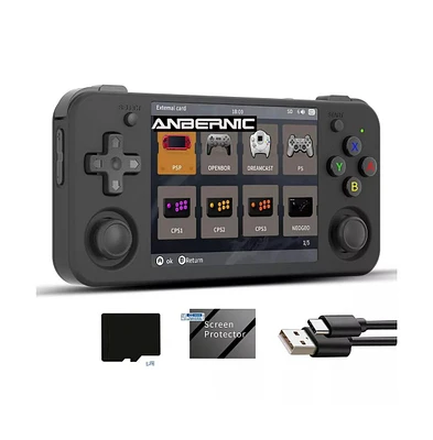 RG35xx h Retro Game Emulator 35xxh with a 128G Card Pre-Loaded Games 3.5'' Ips Screen Supports 5G WiFi Bluetooth Hdmi and Tv Output