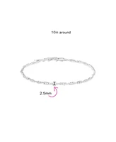 Bling Jewelry Twisted Bead Snake Chain Anklet Ankle Bracelet Sterling Silver 9-10"