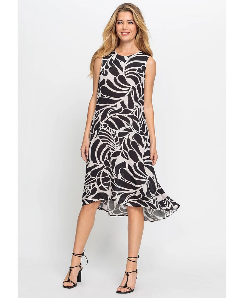 Olsen Women's Sleeveless Printed A-Line Dress