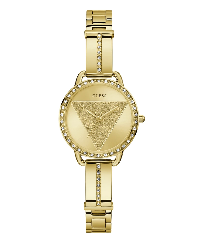Guess Women's Analog Gold-Tone Stainless Steel Watch, 30mm
