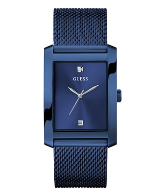 Guess Men's Analog Blue Mesh Watch, 34mm
