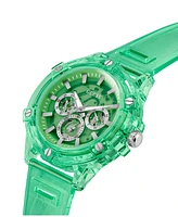 Guess Men's Multi-Function Green Rubber Watch, 48mm