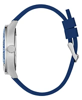 Guess Men's Multifunction Blue Silicone Watch, 44mm
