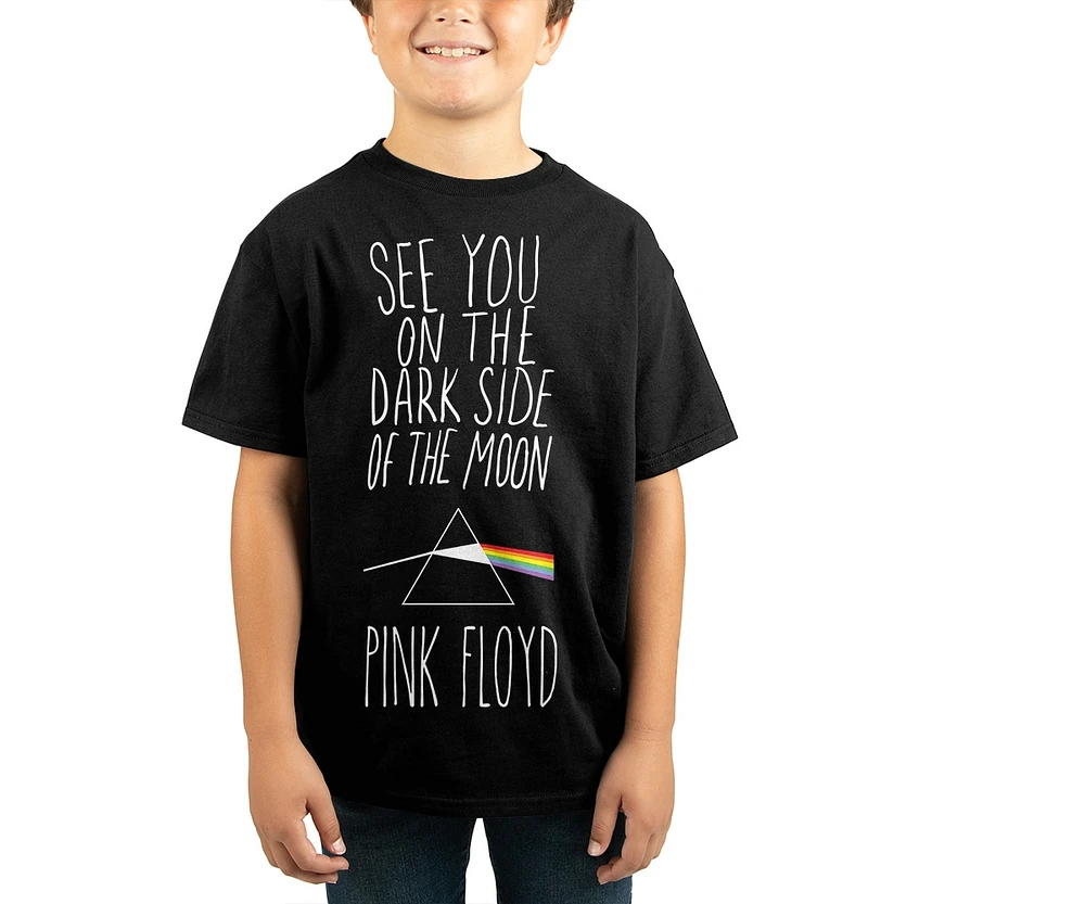 Pink Floyd Boys Dark Side Of The Moon Youth Black Graphic Tee-xl