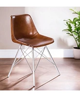 Faux Leather Side Chair for Dining Room or Home Office Seating