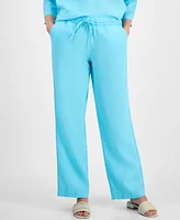 Charter Club Women's 100% Linen Drawstring Pants, Created for Macy's