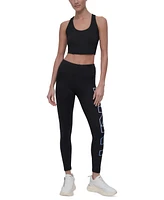 Dkny Sport Women's Exploded-Logo Stretch 7/8 Leggings