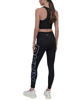 Dkny Sport Women's Exploded-Logo Stretch 7/8 Leggings