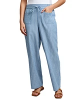 Jones New York Petite Cotton Patch-Pocket Drawstring Pants