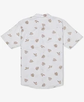 Hurley Men's Oao Stretch Print Short Sleeve Shirt