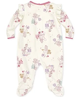 Disney Baby Girls Princesses Footed Coverall & Headband, 2 Piece Set