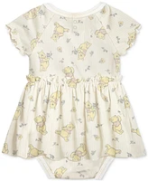 Disney Baby Girls Winnie-the-Pooh Skirted Bodysuits & Headband, 3 Piece Set