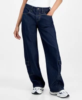 Celebrity Pink Juniors' Mid-Rise Baggy Cargo Jeans
