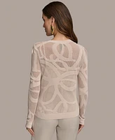 Donna Karan New York Women's Burnout Cardigan