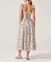 Astr the Label Women's Wedelia Floral Print Sleeveless Midi Dress