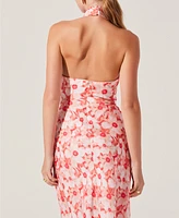 Astr the Label Women's Marissa Floral Print Halter Midi Dress
