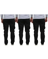 Blu Rock Men's 3-Pack Flex Stretch Cargo Pants