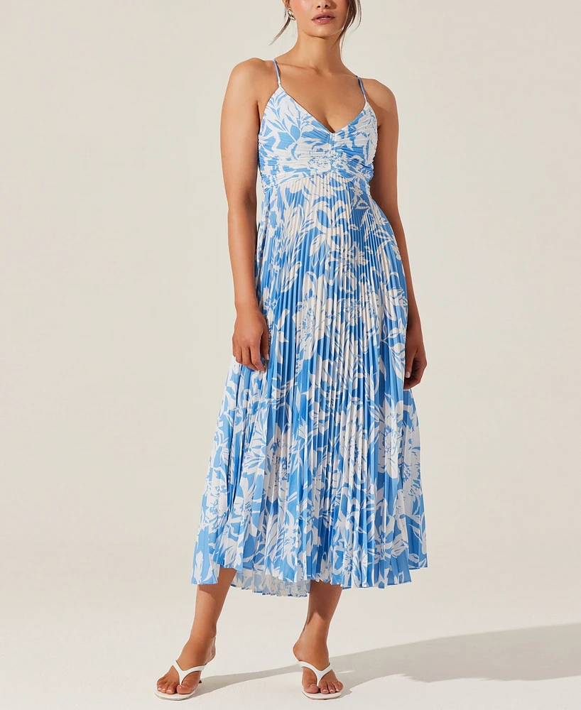 Astr the Label Women's Blythe Pleated Tie-Back Dress