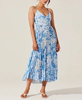 Astr the Label Women's Blythe Pleated Tie-Back Dress